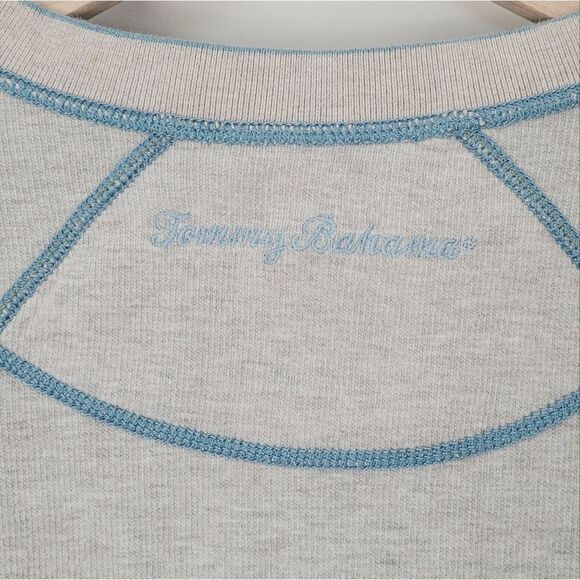 Tommy Bahama Flipshore Abaco Reversible Sweater Size Large Grey & Blue - Picture 7 of 8